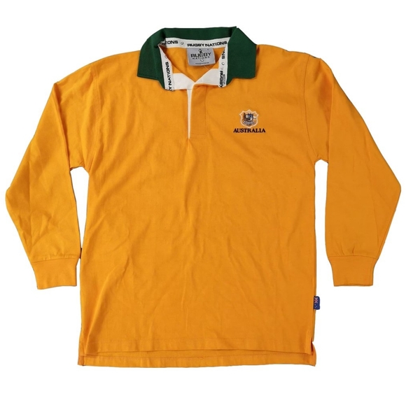 Vintage Australia Rugby Polo Shirt Jersey by Seven Nations UK - Picture 1 of 6